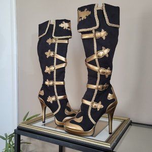 Funtasma Women's Black & Gold Boots (ARENA-2012)